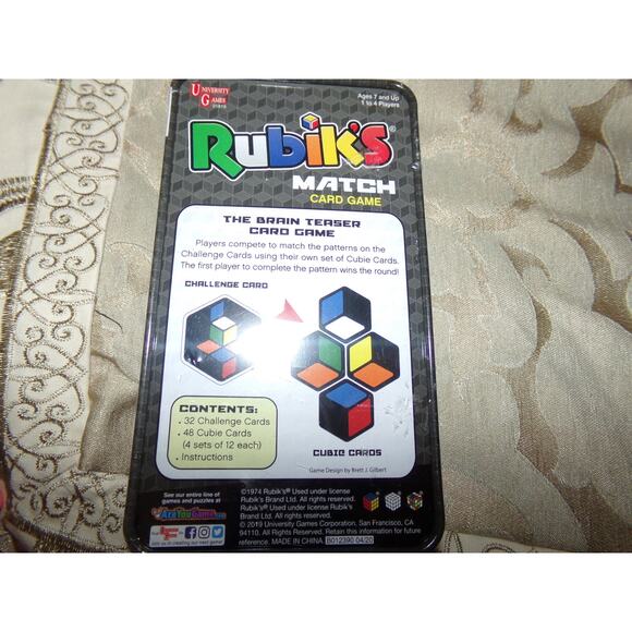 Rubik's Match Card Game 7+ 1-4 players Brain Teaser New Sealed - Picture 2 of 2